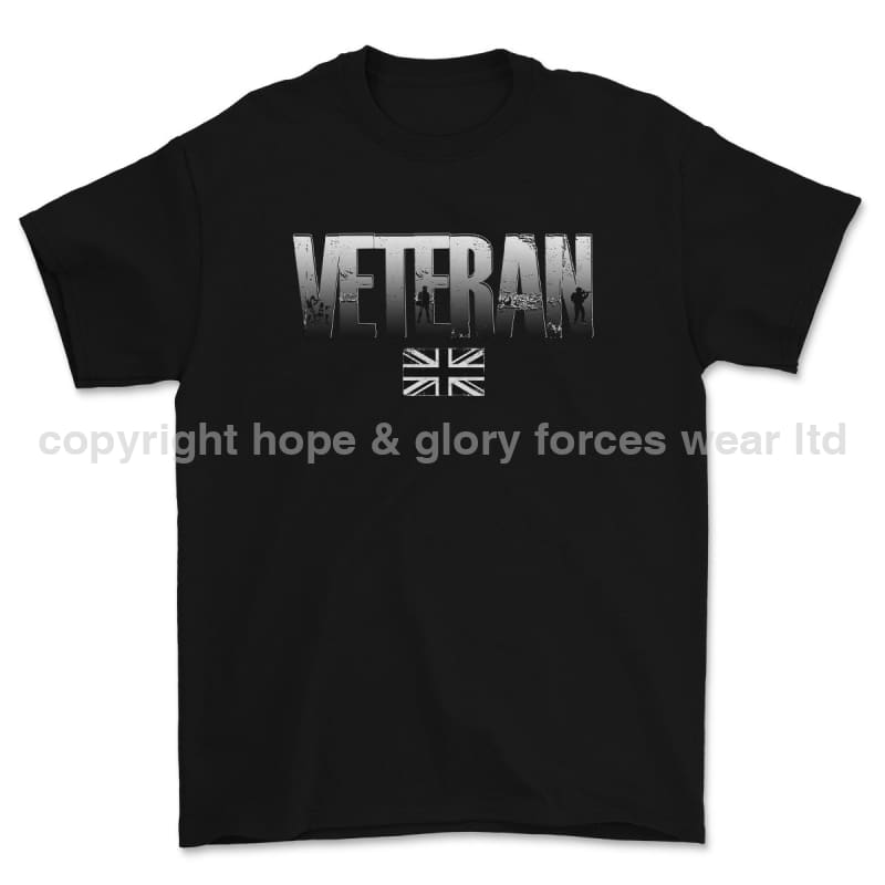 British Army Veteran Printed T-Shirt