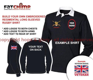 Rugby Shirts - British Regiments Long Sleeve Rugby Shirt - Build Your Own Shirt