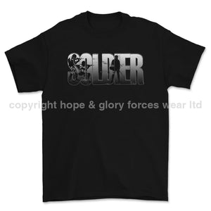 British Soldier Printed T-Shirt Small - 34/36’’ / Black