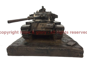 Military Statue - Centurion Mk5 Main Battle Tank Cold Cast Bronze Military Statue