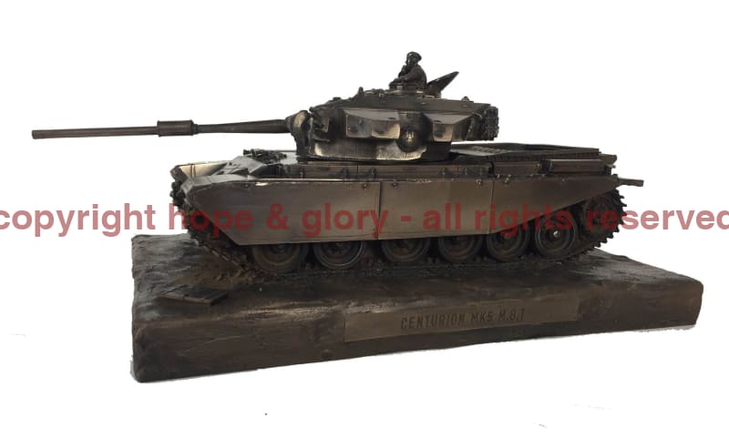 Military Statue - Centurion Mk5 Main Battle Tank Cold Cast Bronze Military Statue