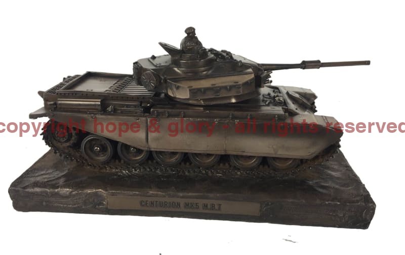 Military Statue - Centurion Mk5 Main Battle Tank Cold Cast Bronze Military Statue