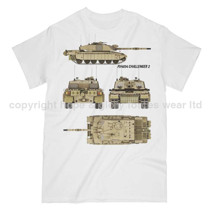 Challenger 2 British Tank Printed T-Shirt