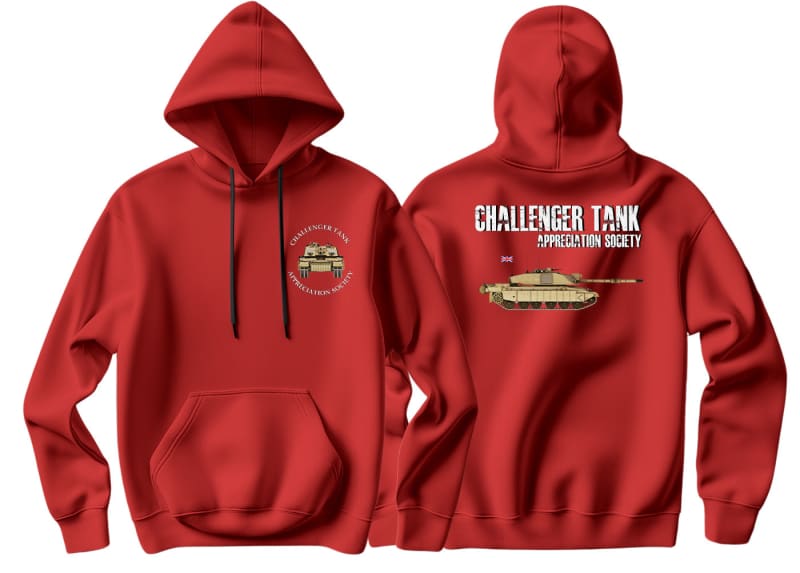 Challenger Tank Appreciation Society Double Side Printed Hoodie