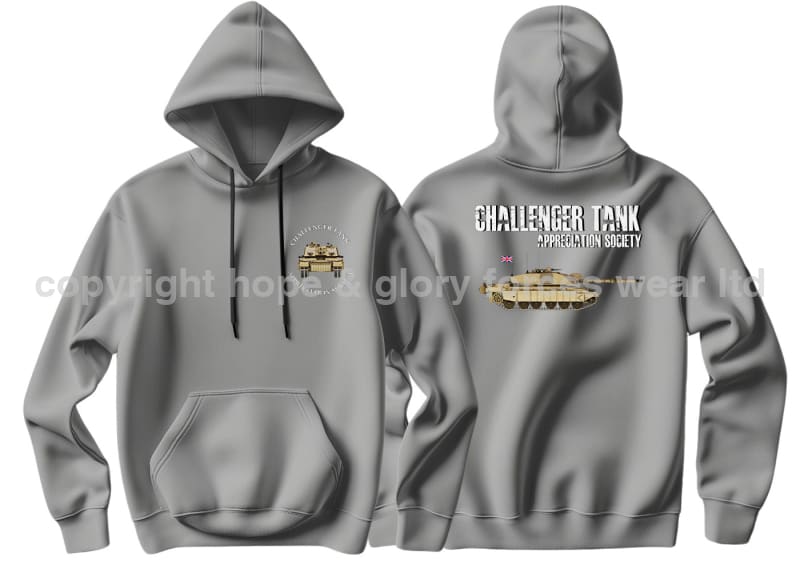 Challenger Tank Appreciation Society Double Side Printed Hoodie