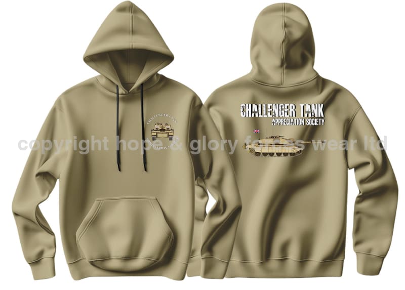 Challenger Tank Appreciation Society Double Side Printed Hoodie