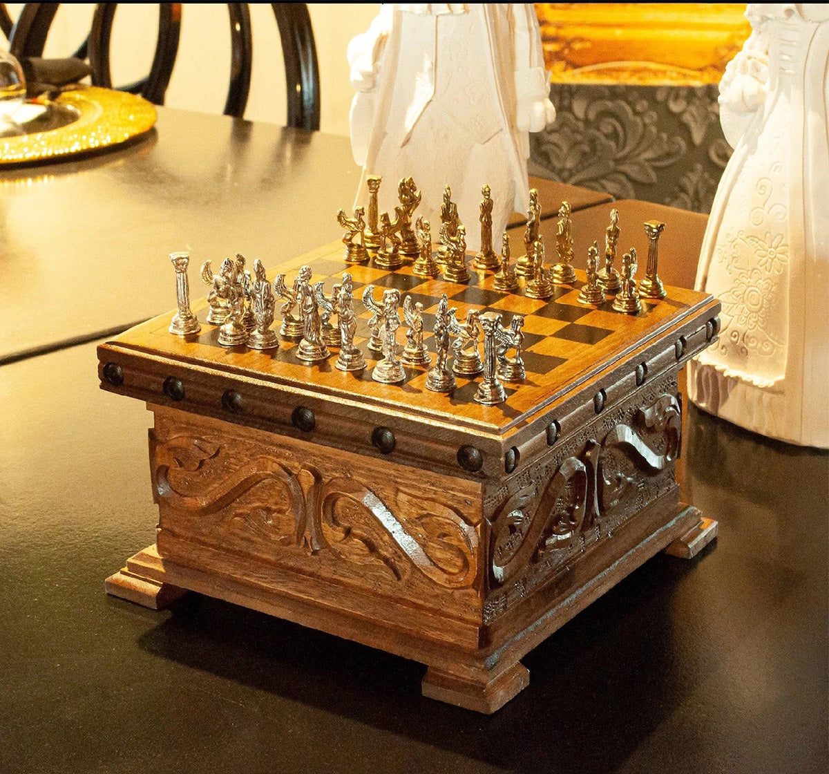 Handmade Custom Chess Set Tabletop