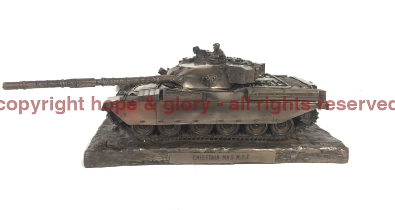 Military Statue - Chieftain Mark 5 Main Battle Tank Cold Cast Bronze Statue