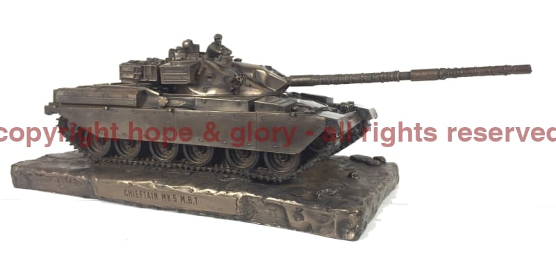 Military Statue - Chieftain Mark 5 Main Battle Tank Cold Cast Bronze Statue