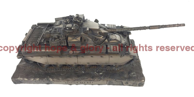 Military Statue - Chieftain Mark 5 Main Battle Tank Cold Cast Bronze Statue