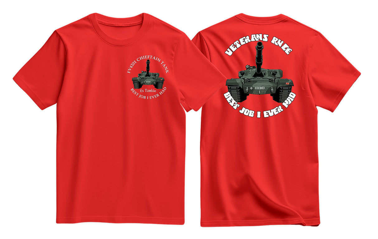 Chieftain Tank Veterans Rule Double Print T-Shirt