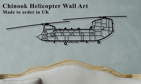 Chinook Helicopter Metal Wall Art