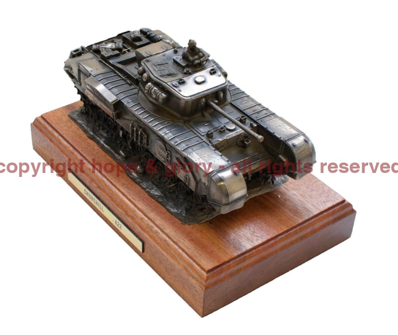 Military Statue - Churchill Tank Cold Cast Bronze Military Statue