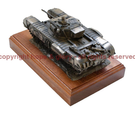 Military Statue - Churchill Tank Cold Cast Bronze Military Statue