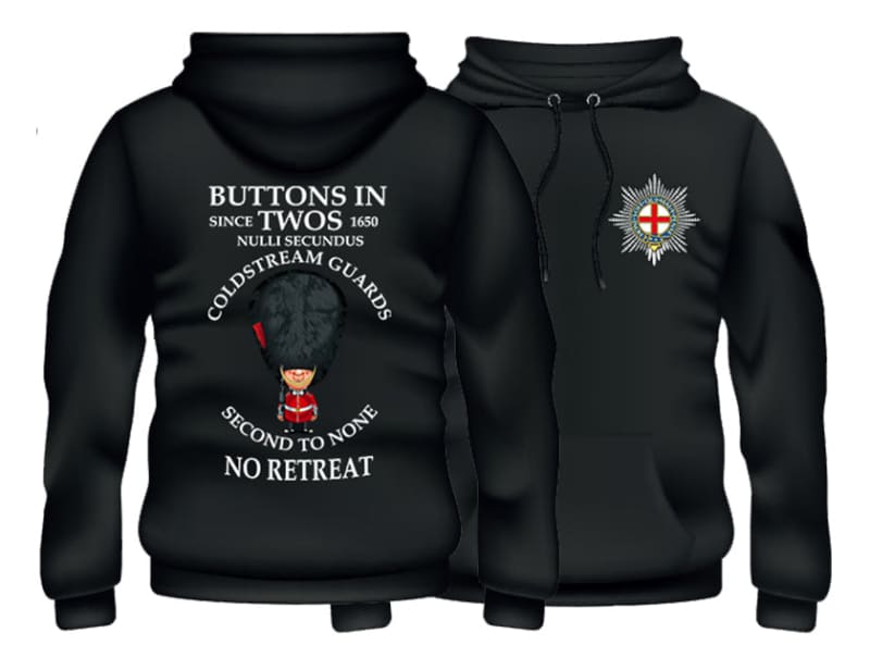 Coldstream Guards Buttons In Two's Double Side Printed Hoodie