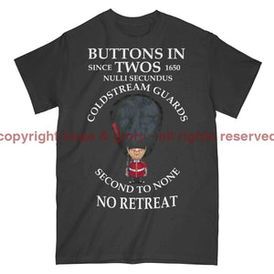 Coldstream Guards Buttons In Two's Military Printed T-Shirt