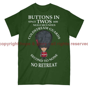 Coldstream Guards Buttons In Two's Military Printed T-Shirt