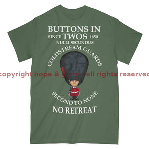 Coldstream Guards Buttons In Two's Military Printed T-Shirt