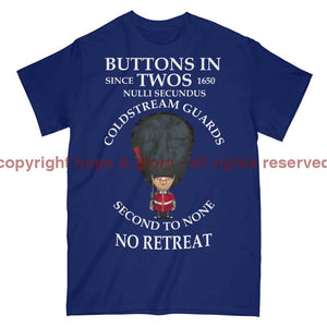 Coldstream Guards Buttons In Two's Military Printed T-Shirt