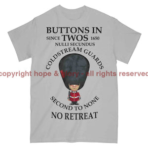 Coldstream Guards Buttons In Two's Military Printed T-Shirt