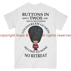 Coldstream Guards Buttons In Two's Military Printed T-Shirt