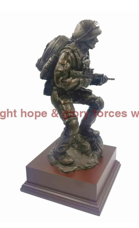 Combat Medic Cold Cast Bronze Military Statue Sculpture