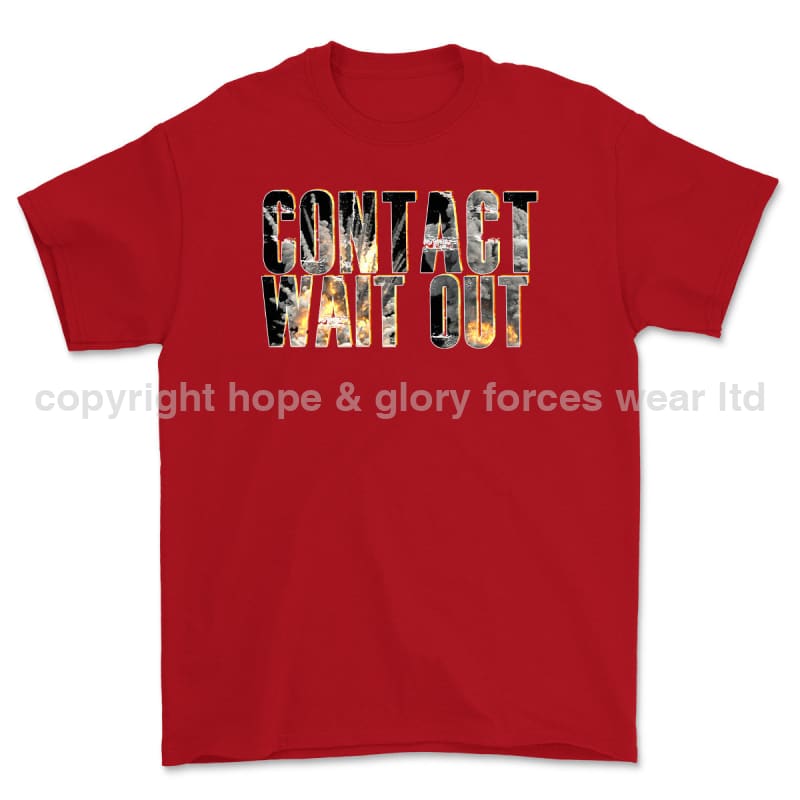 Contact Wait Out Military Printed T-Shirt