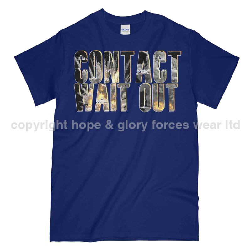 Contact Wait Out Military Printed T-Shirt