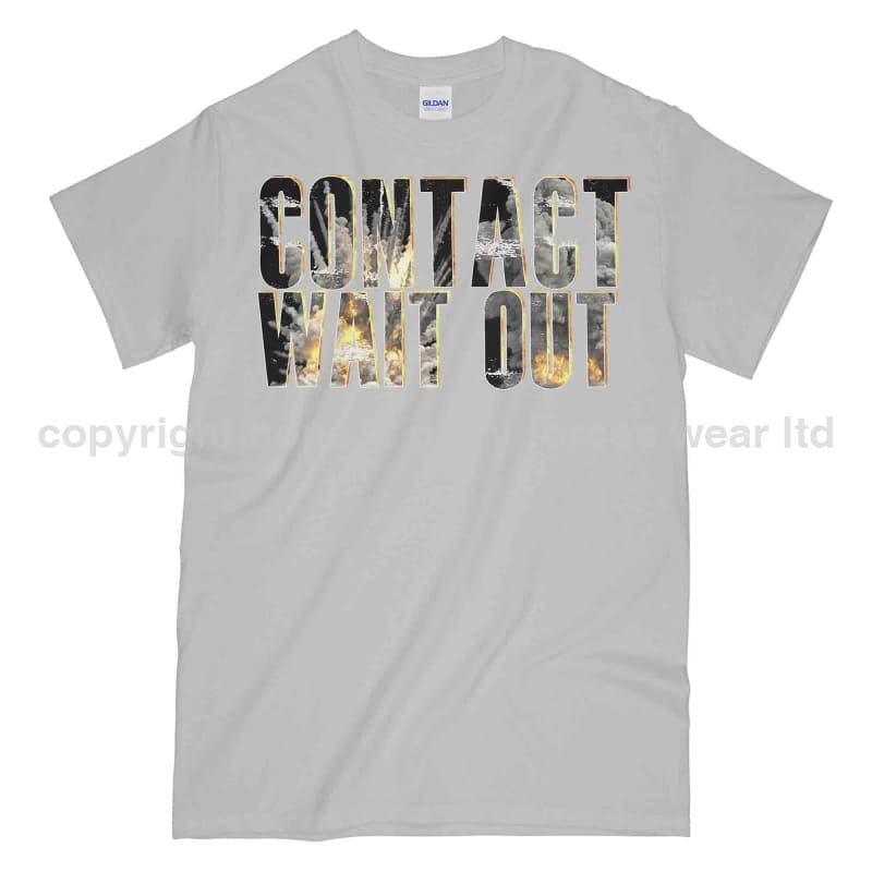 Contact Wait Out Military Printed T-Shirt