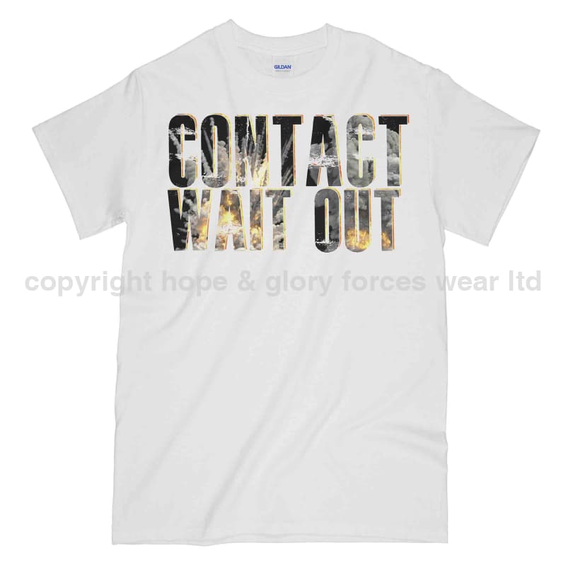 Contact Wait Out Military Printed T-Shirt