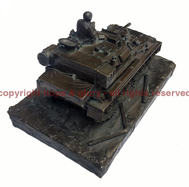 Military Statue - Scorpion FV101 Reconnaissance Vehicle Cold Cast Bronze Military Statue