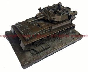 Military Statue - Scorpion FV101 Reconnaissance Vehicle Cold Cast Bronze Military Statue