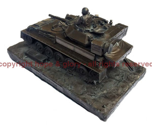 Military Statue - Scorpion FV101 Reconnaissance Vehicle Cold Cast Bronze Military Statue