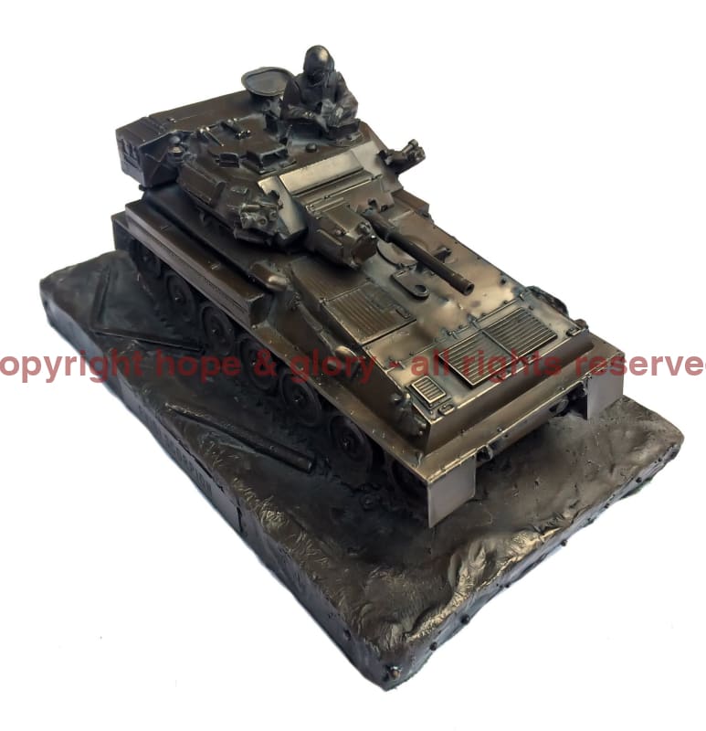 Military Statue - Scorpion FV101 Reconnaissance Vehicle Cold Cast Bronze Military Statue