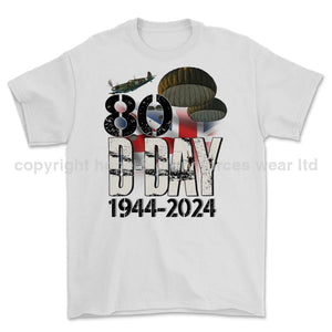 D-Day 80 Commemorative Printed T-Shirt