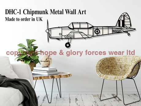 DHC-1 Chipmunk Metal Wall Art