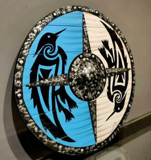 EIVOR VALHALLA RAVEN BATTLE WORN VIKING SHIELD