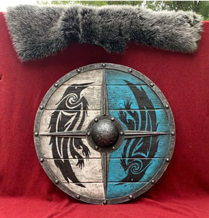 EIVOR VALHALLA RAVEN BATTLE WORN VIKING SHIELD