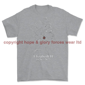 Elizabeth II In Memory 1926 to 2022 Printed T-Shirt