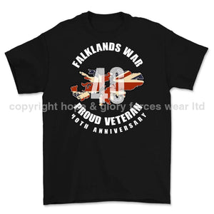 Falklands 40 Full Frontal Printed T-Shirt