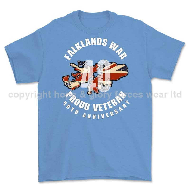 Falklands 40 Full Frontal Printed T-Shirt