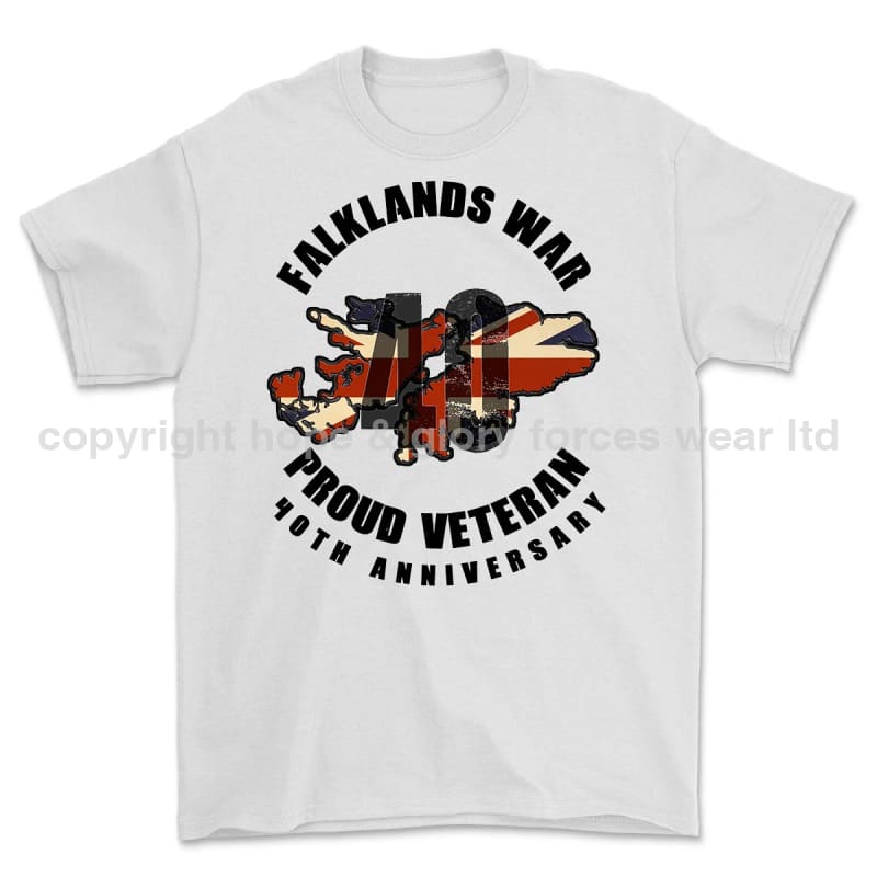 Falklands 40 Full Frontal Printed T-Shirt