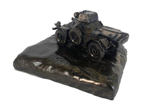 FERRET SCOUT CAR Mk2 Cold Cast Bronze Vehicle