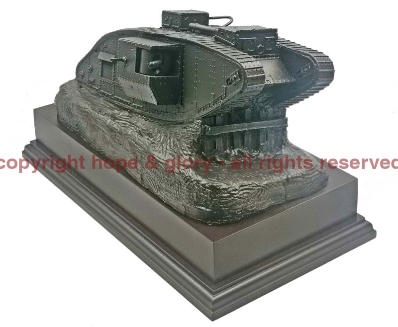 WW1 MK V Tank in Cold Cast Bronze