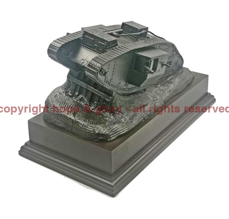 WW1 MK V Tank in Cold Cast Bronze