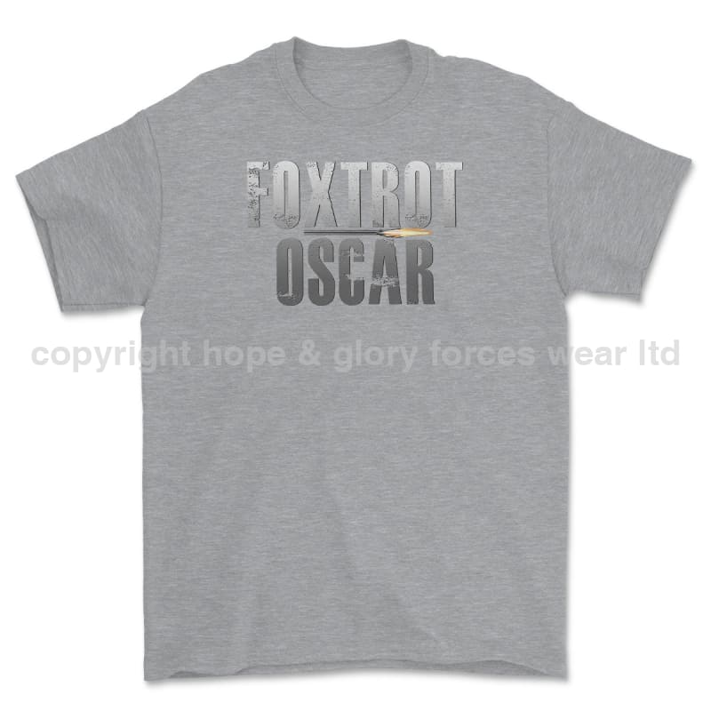 Foxtrot Oscar Military Slang Printed T-Shirt