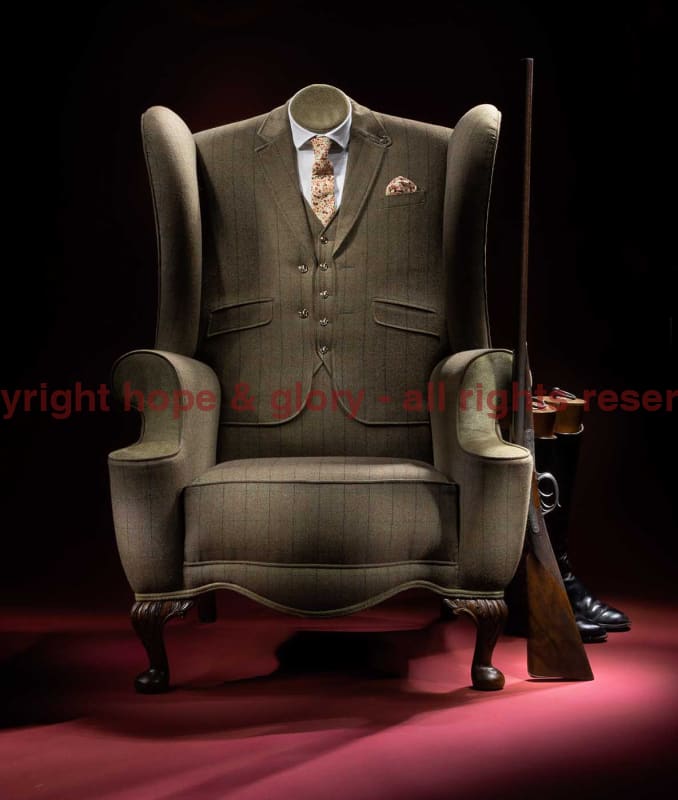 GENTLEMAN’S SHOOTING TWEED WING CHAIR