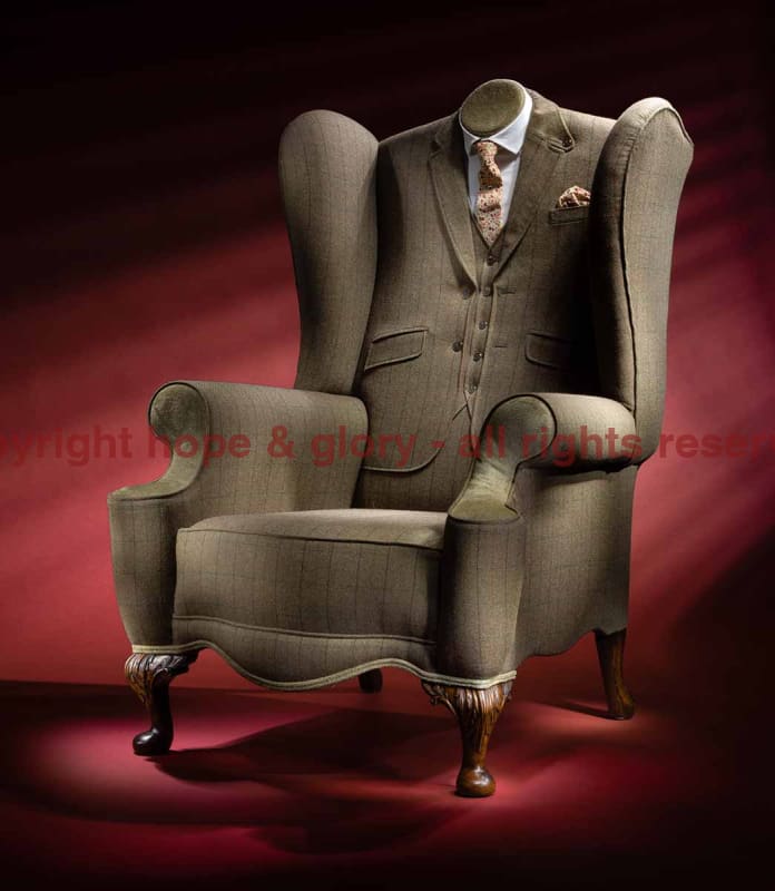 GENTLEMAN’S SHOOTING TWEED WING CHAIR