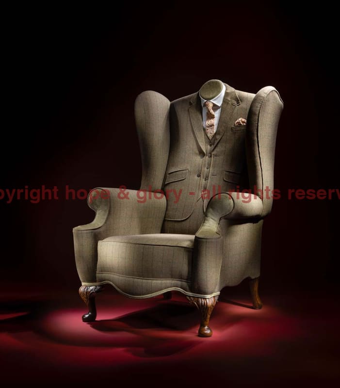 GENTLEMAN’S SHOOTING TWEED WING CHAIR