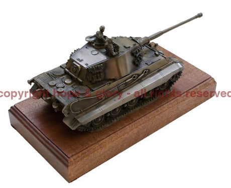 Military Statue - German King Tiger 2 Cast Bronze Tank